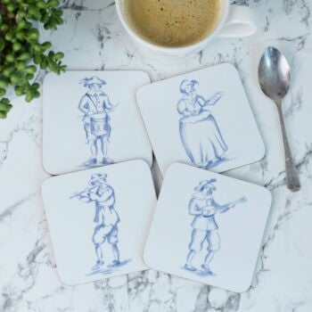 Delft Musician Coasters, Set of 4