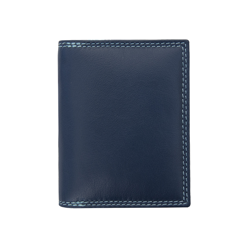 Multi Blue Leather Card Holder | Blue & White Company