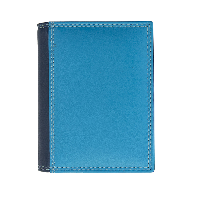 Multi Blue Leather Card Holder | Blue & White Company