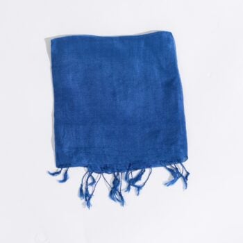 Pure Raw Silk Scarf, Teal