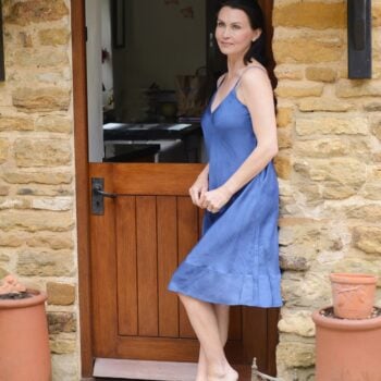 Silk Nightgown, Riviera Blue